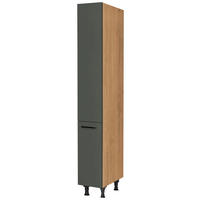 APOTHEKERSCHRANK 30/216,6/58 cm  in Grün, Eichefarben  - Eichefarben/Schwarz, MODERN, Holzwerkstoff/Metall (30/216,6/58cm) - Nobilia