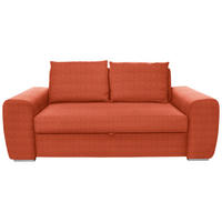 SCHLAFSOFA in Textil Orange  - Chromfarben/Orange, Design, Holz/Textil (199/92/97cm) - Livetastic