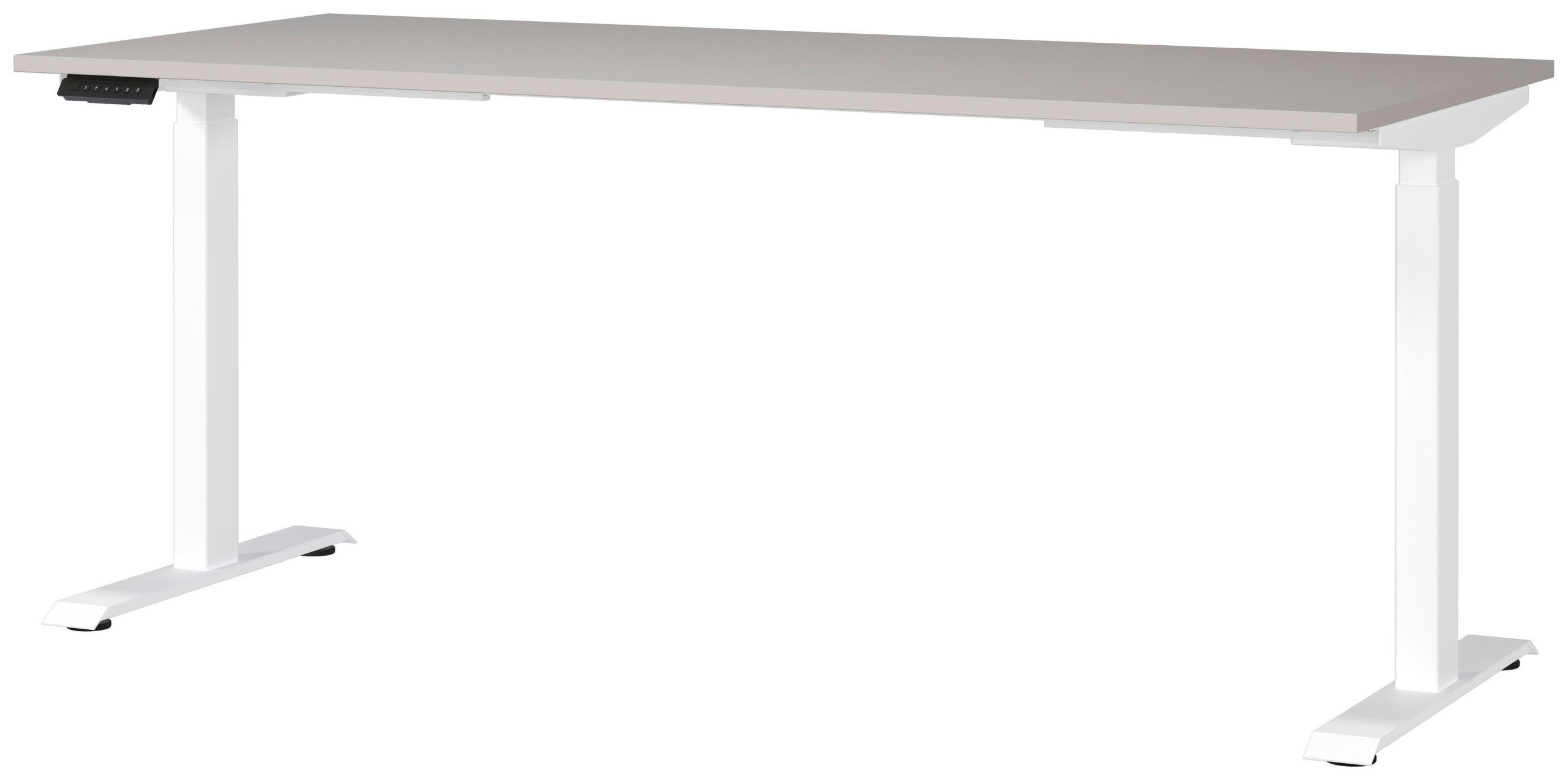 Novel Schreibtisch Weiß, Kaschmir 80x72-118x180 cm