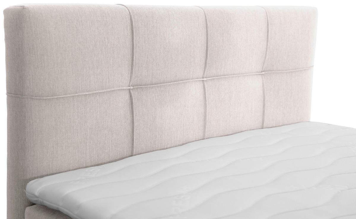 POLSTERBETT Bettkasten, Topper 100/200 cm  in Beige  - Beige/Schwarz, KONVENTIONELL, Textil/Metall (100/200cm) - MID.YOU