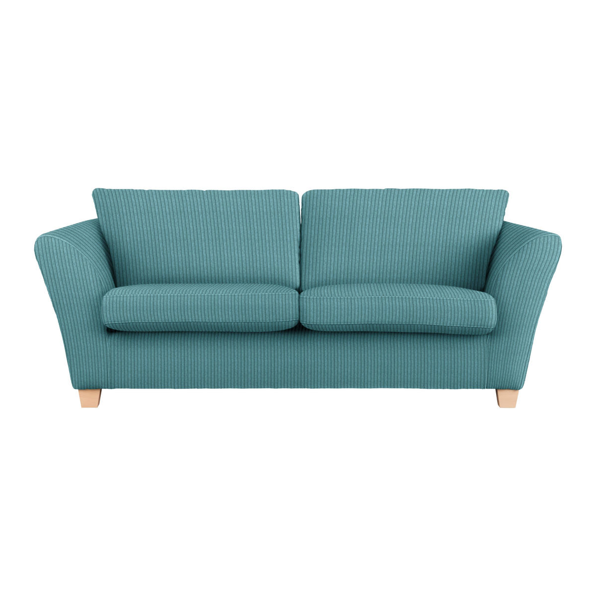 3-SITS SOFFA i manchester petrol  - petrol/naturfärgad, trä/textil (216/70-85/95cm) - MID.YOU