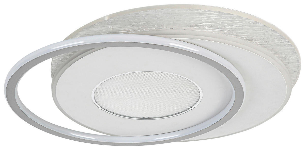 DECKENLEUCHTE 44/48/5 cm   - Chromfarben/Alufarben, Trend, Kunststoff/Metall (44/48/5cm) - Novel