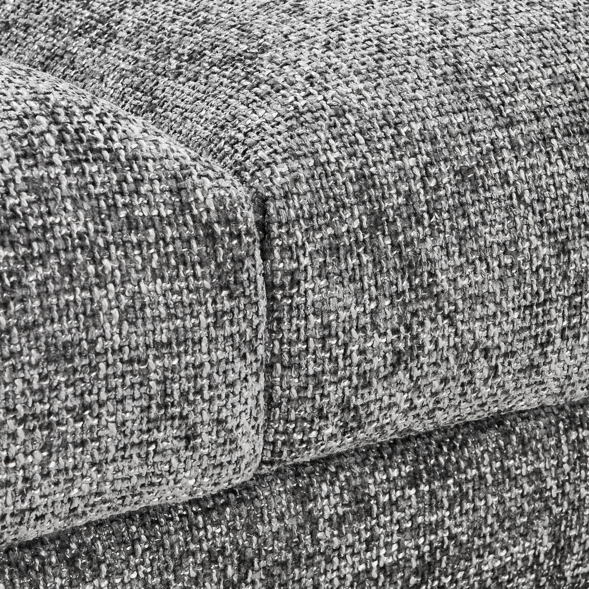 3-SITZER-SOFA Webstoff Grau  - Schwarz/Grau, KONVENTIONELL, Textil/Metall (196/78/90cm) - Hom`in
