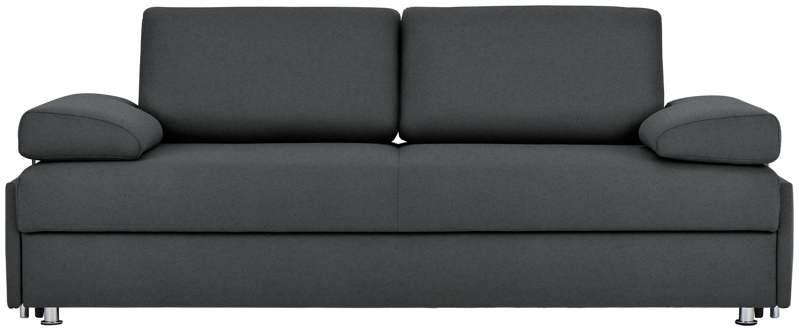 SCHLAFSOFA in Flachgewebe Anthrazit  - Chromfarben/Anthrazit, Design, Textil/Metall (212/84/100cm) - Bali