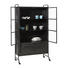 VITRINE Schwarz - Schwarz, Design, Glas/Metall (105/183,5/40,2cm) - Ambia Home