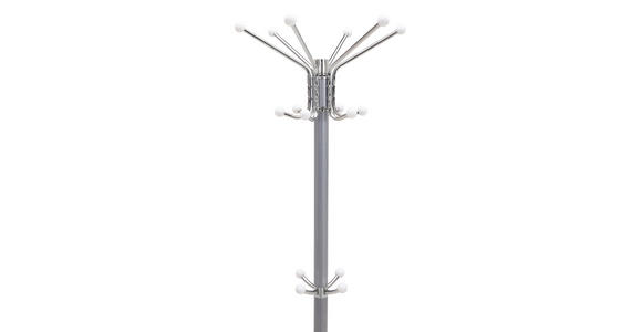 KLEIDERSTÄNDER in Silberfarben 37/172/37 cm - Silberfarben, Basics, Kunststoff/Stein (37/172/37cm) - Carryhome
