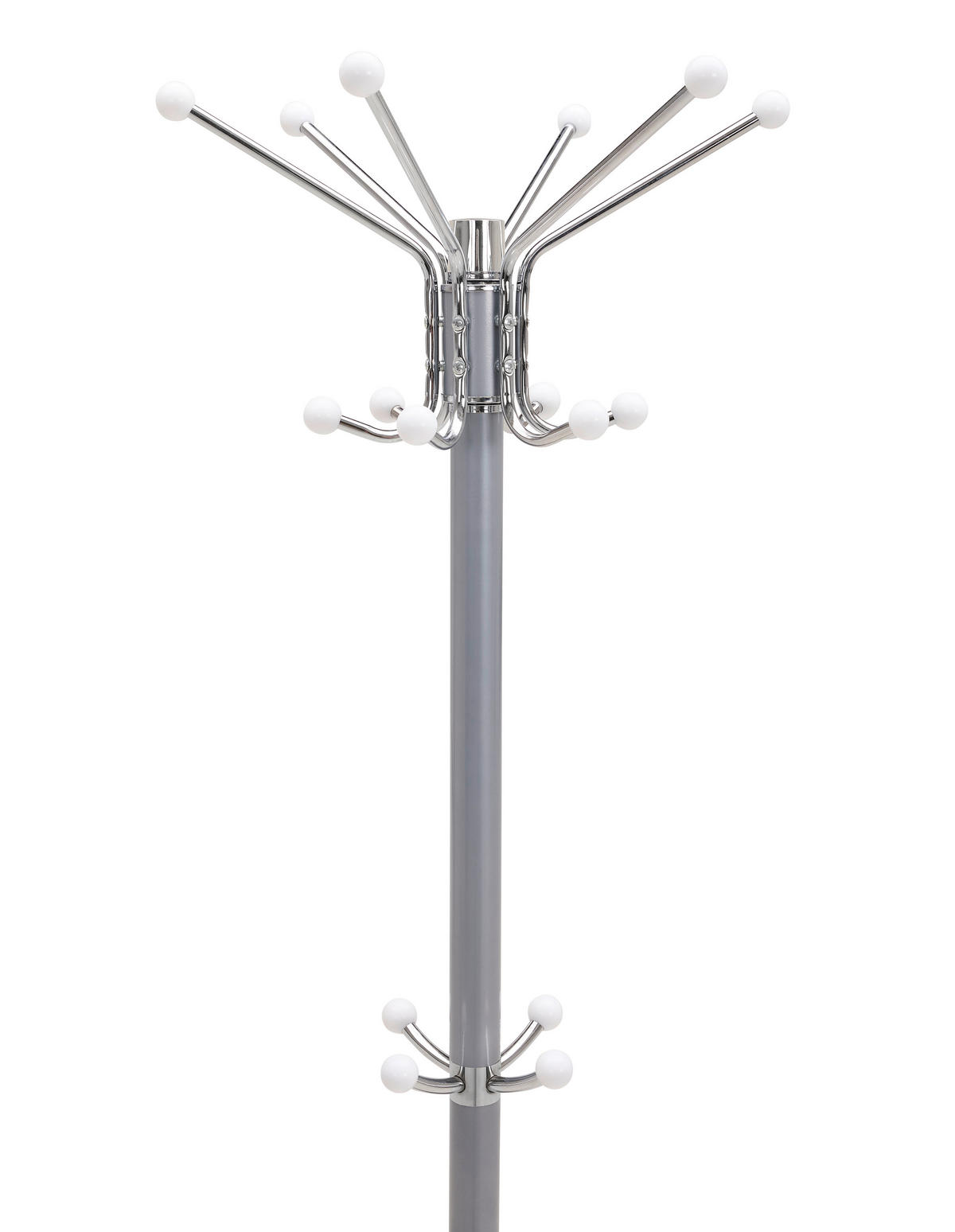 KLEIDERSTÄNDER in Silberfarben 37/172/37 cm   - Silberfarben, Basics, Kunststoff/Stein (37/172/37cm) - Carryhome