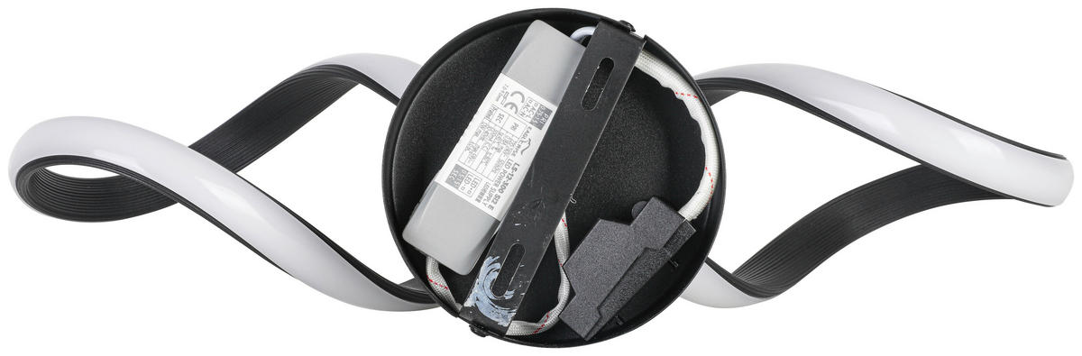 DECKENLEUCHTE 12/40/17,5 cm   - Schwarz, Trend, Kunststoff/Metall (12/40/17,5cm) - Collet's Monde