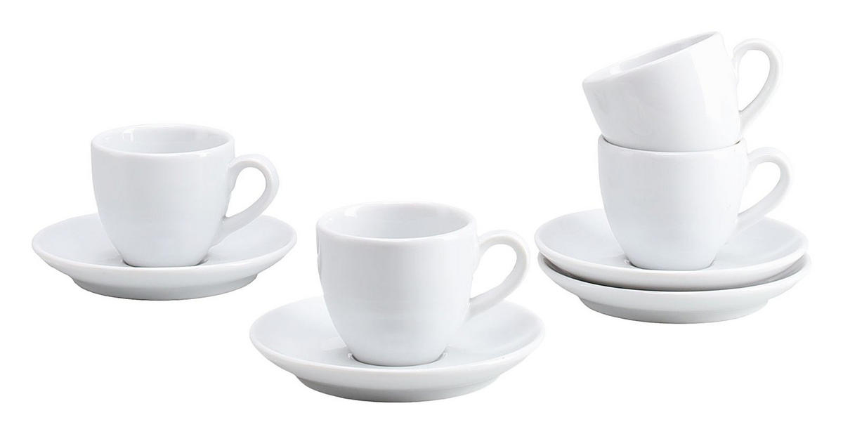 TASSENSET Bistrot Weiss 8-teilig  - Weiß, Basics, Keramik - Creatable