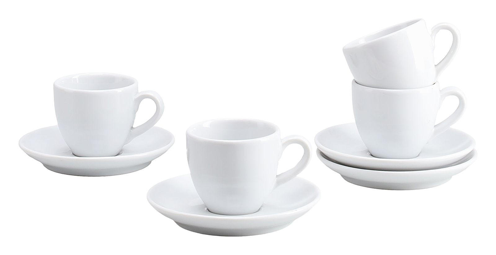 Tassenset Bistrot Weiß, 80 Ml