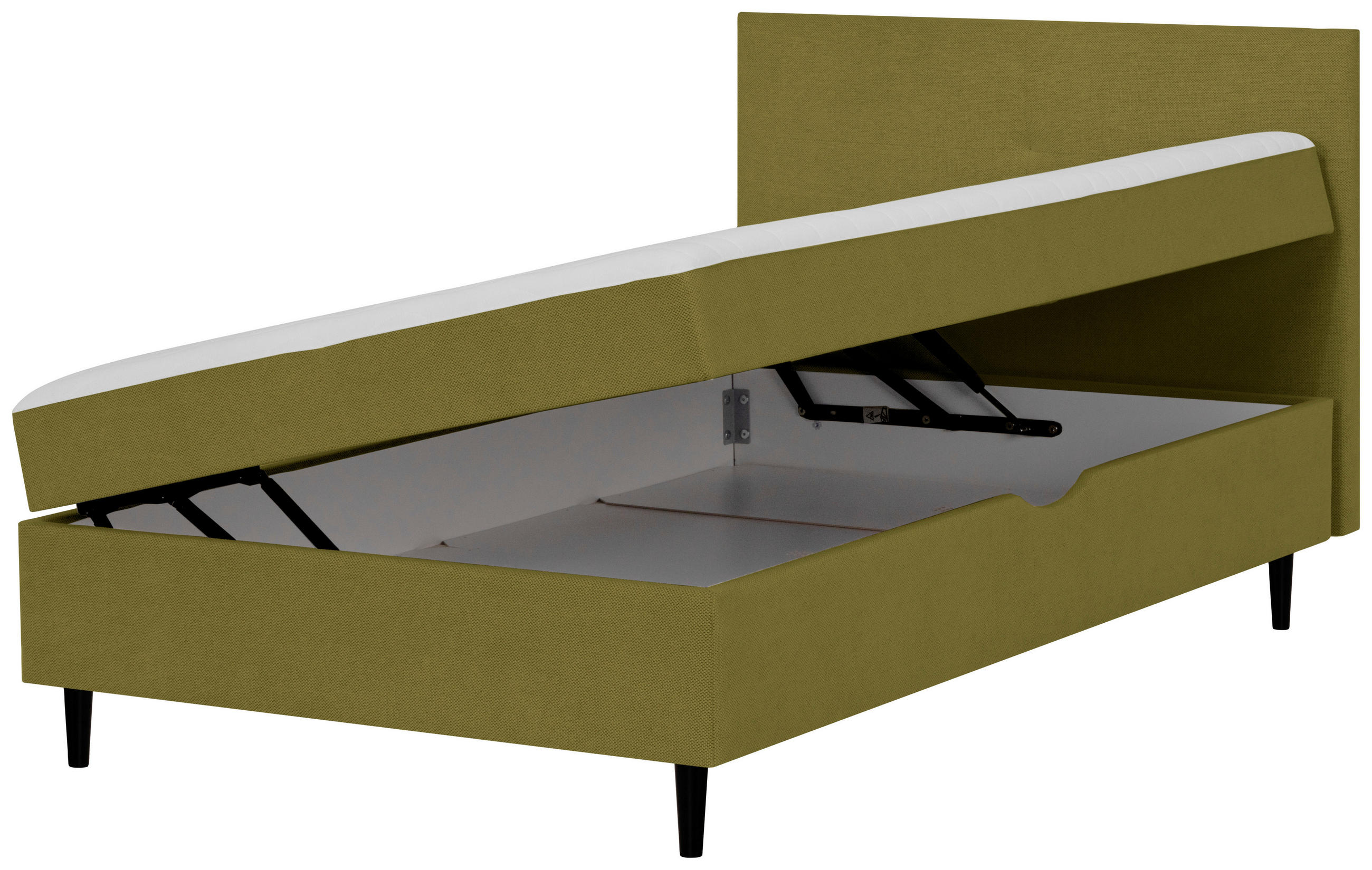 BOXBETT 120/200 cm  in Grün  - Schwarz/Grün, KONVENTIONELL, Textil (120/200cm) - P & B