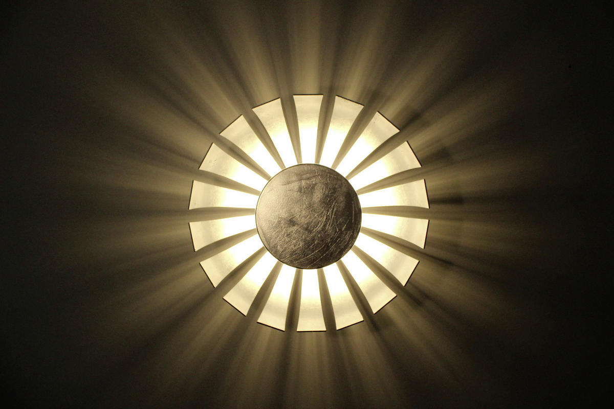 LED-DECKENLEUCHTE Flare 26/12,5 cm   - Nickelfarben, Design, Metall (26/12,5cm)