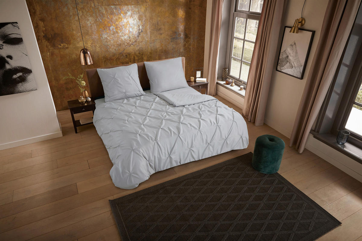 BETTWÄSCHE Elegance Mikrofaser 135/200 cm  - Hellgrau, Basics, Textil (135/200cm)