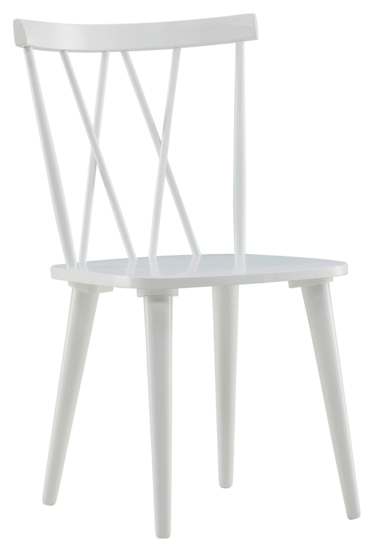 STUHL-SET 2 Stück  in Holz  - Weiß, Design, Holz (53.5/86/50cm) - Livetastic