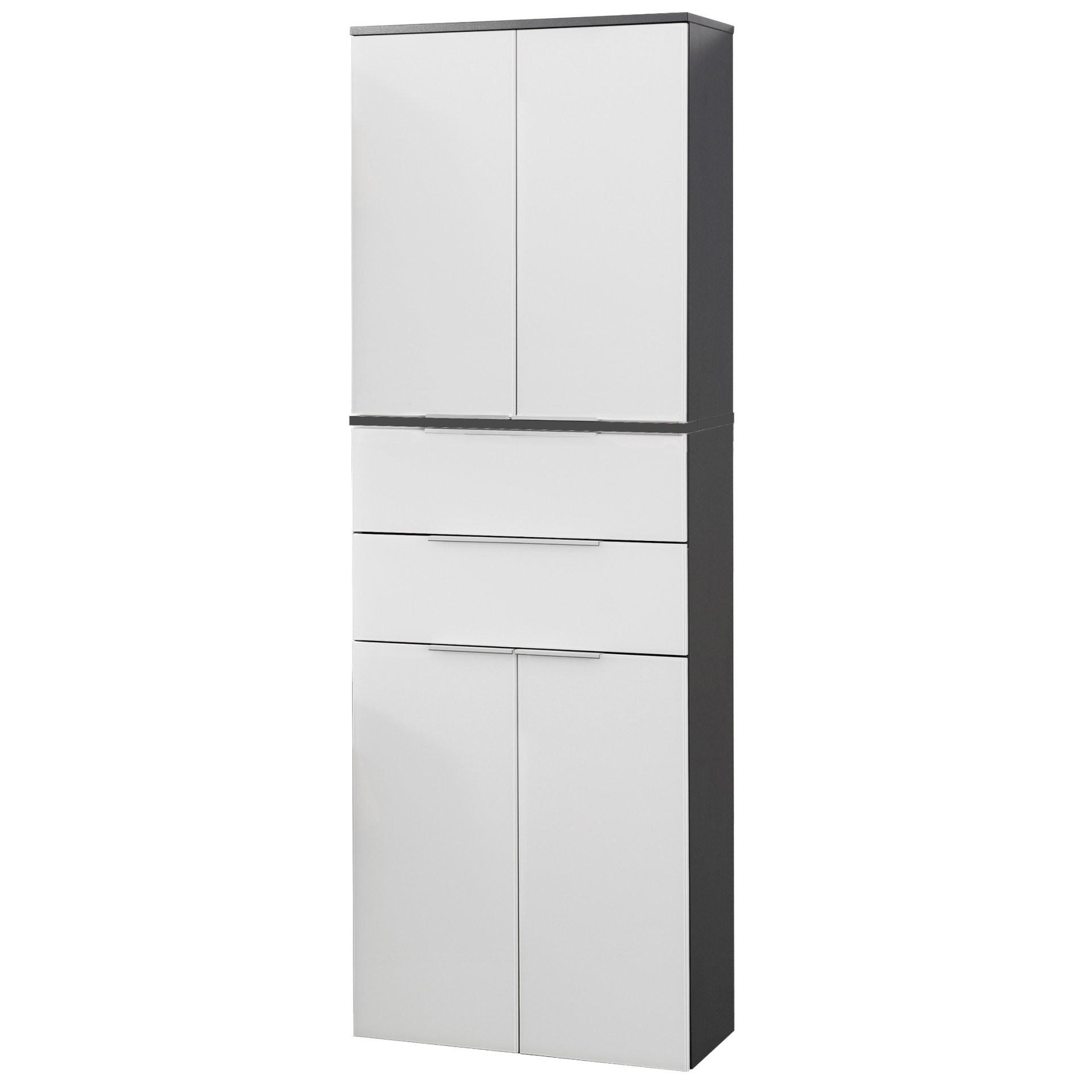 Mid.you Hochschrank Kara Weiß 61x176x32 cm