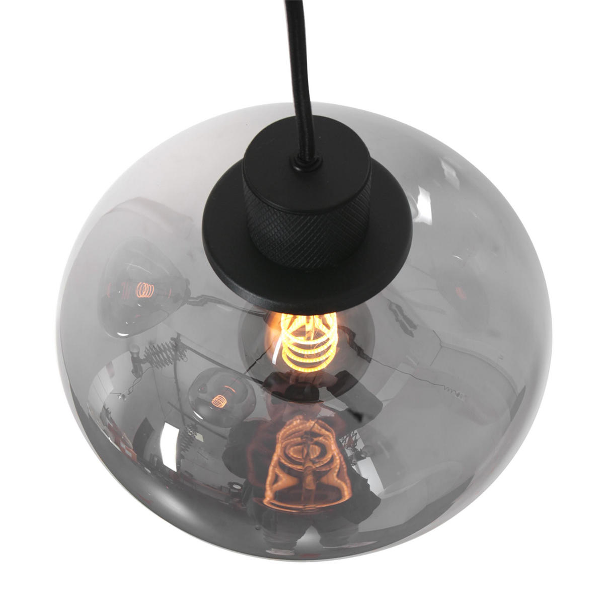 PENDELLEUCHTE  50/60-350/50 cm   - Schwarz, Trend, Glas/Metall (50/60-350/50cm)