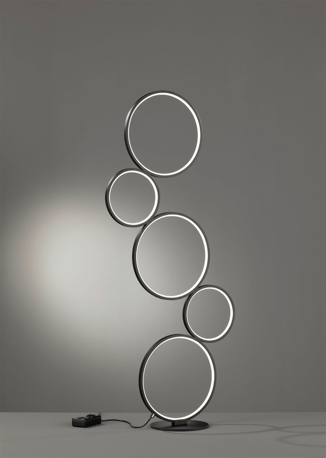 LED-STEHLEUCHTE  - Schwarz, Design, Metall (47/115/20cm) - Trio Leuchten
