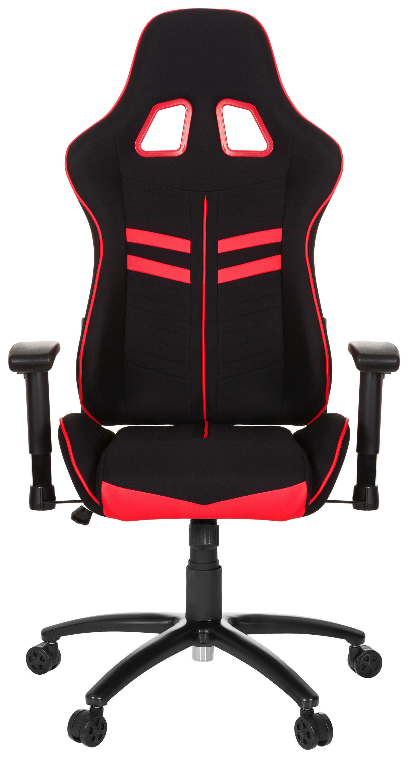 Thumbnail - Mid.you Gamingstuhl, Rot, Schwarz, Kunststoff, Textil, Drehkreuz, 72x138x63 cm, Wippmechanik mit Härtegradeinstellung, S...