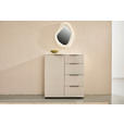 KOMMODE , 90/99,7/42 cm, 4 Schublade(n)  - Kaschmir/Schwarz, Design, Glas/Holzwerkstoff (90/99,7/42cm) - Novel