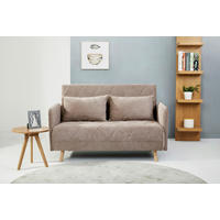 ROZKLÁDACÍ POHOVKA, textil, světle hnědá - barvy dubu/světle hnědá, Lifestyle, dřevo/textil (132/81/90cm) - MID.YOU