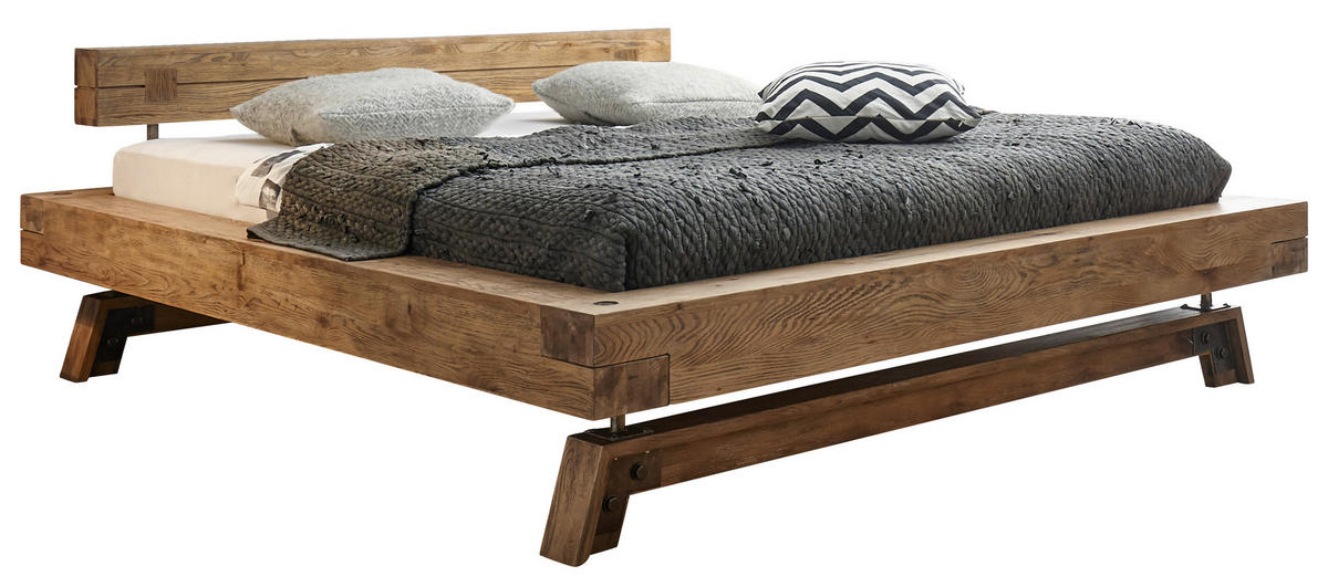 BETT 200/200 cm,  in Eichefarben,  - Eichefarben, KONVENTIONELL, Holz (200/200cm) - Hasena