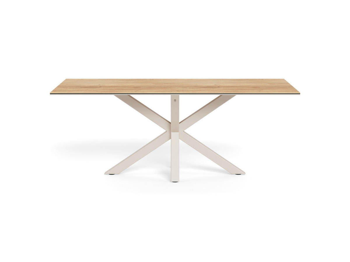 ESSTISCH in Metall, Glas, Keramik 200/100/75,5 cm  - Eichefarben/Grau, MODERN, Glas/Keramik (200/100/75,5cm) - MID.YOU