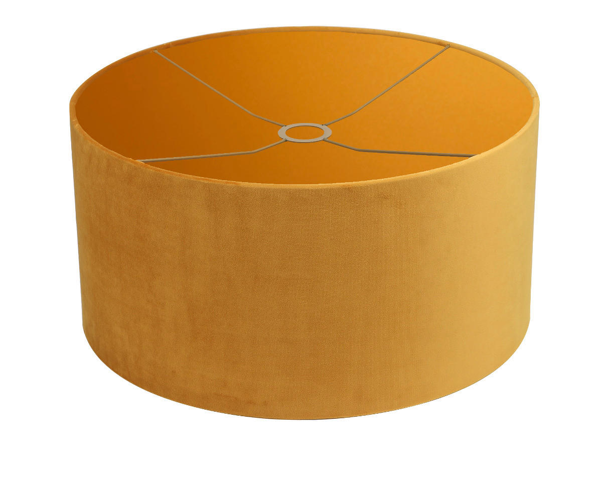 LEUCHTENSCHIRM Velour 50/25 cm   - Gelb, Basics, Textil/Metall (50/25cm)