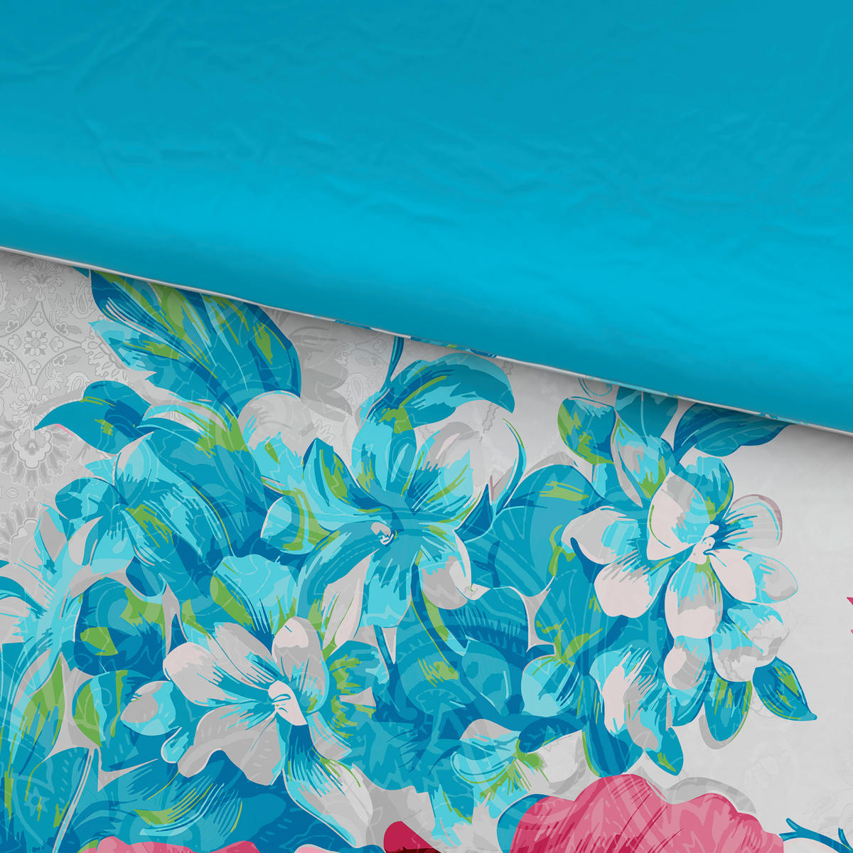 VÄNDBART PÅSLAKANSET TANJA satin 150/210 cm  - multicolor, Trend, textil (150/210cm) - Esposa