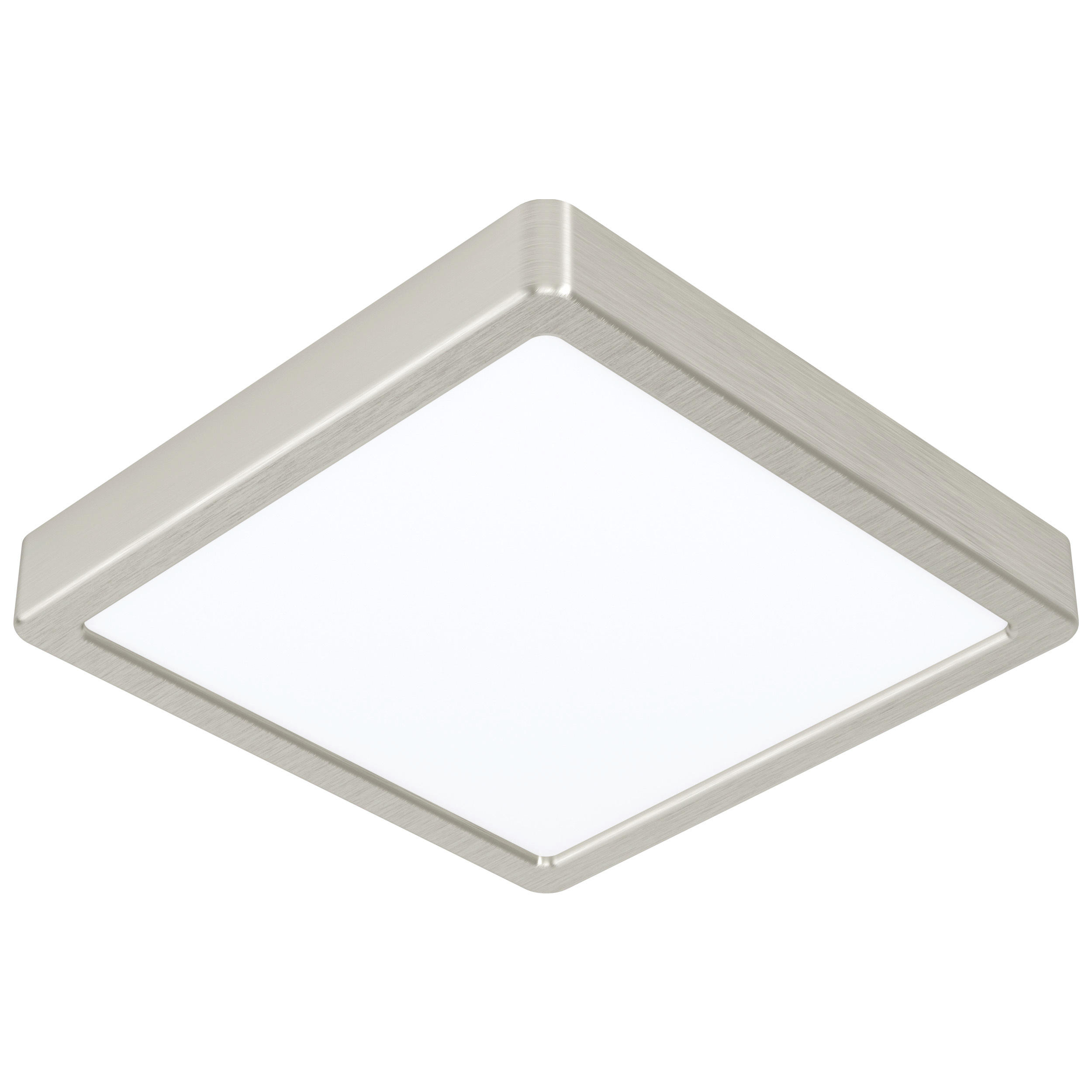 LED-DECKENLEUCHTE Fueva  - Nickelfarben, Basics, Kunststoff/Metall (21/21/2,8cm) - Xora