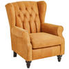 CHESTERFIELD-SESSEL Echtleder Hellbraun    - Hellbraun/Dunkelbraun, LIFESTYLE, Leder/Holz (83/102/89cm) - Landscape