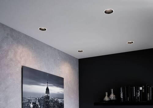 LED-EINBAUSPOT SET 8,8 cm  - Schwarz/Weiß, Basics, Kunststoff/Metall (8,8cm) - Paulmann