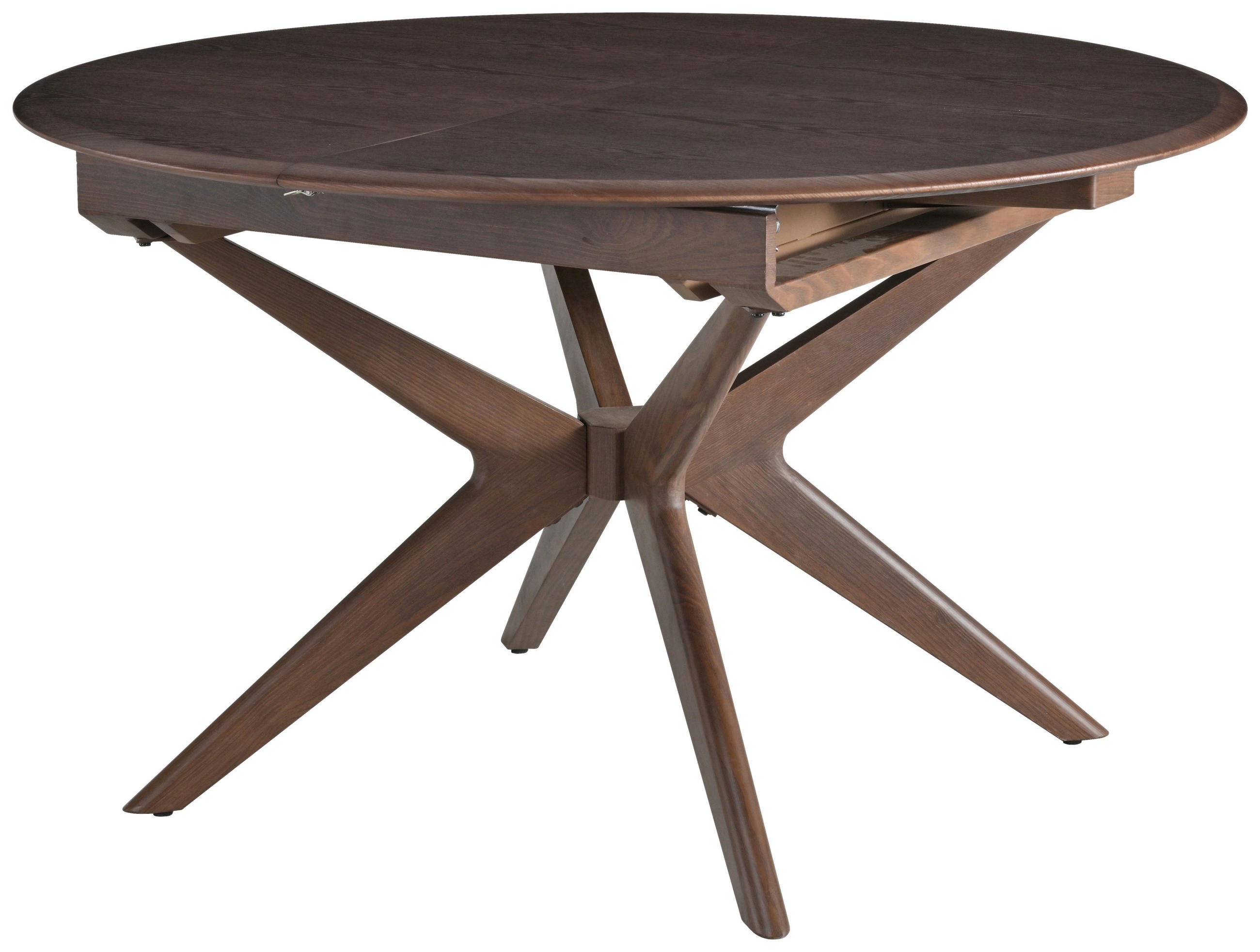 ESSTISCH 180/130/75 cm Echtholz, Nachbildung  Holz, Metall, Holzwerkstoff ausziehbar oval Walnussfarben  - Walnussfarben, MODERN, Holz/Holzwerkstoff (180/130/75cm) - MID.YOU