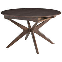 ESSTISCH 180/130/75 cm Echtholz, Nachbildung  Holz, Metall, Holzwerkstoff ausziehbar oval Walnussfarben  - Walnussfarben, MODERN, Holz/Holzwerkstoff (180/130/75cm) - MID.YOU