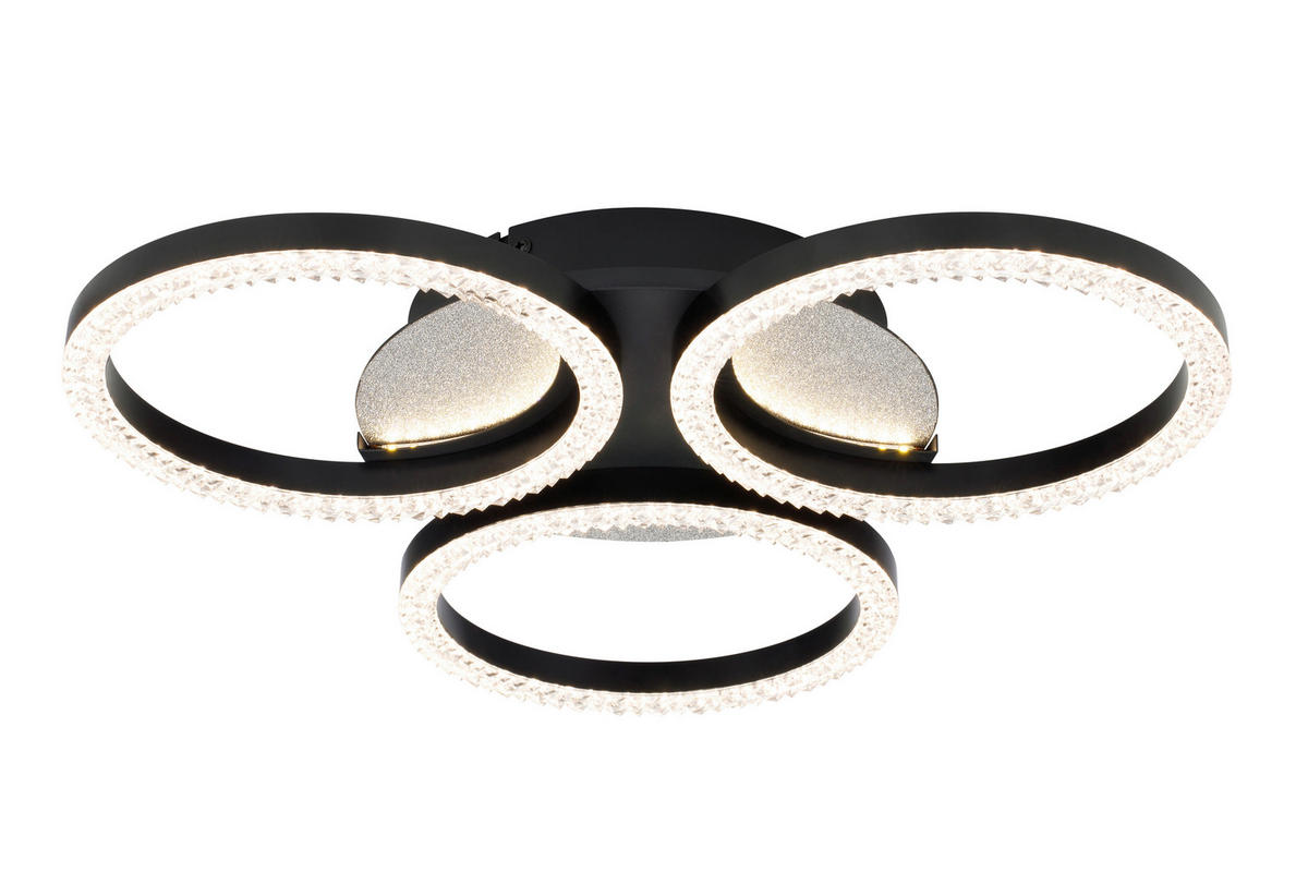 LED-DECKENLEUCHTE 45/5,5 cm  - Silberfarben, Design, Kunststoff (45/5,5cm) - Novel
