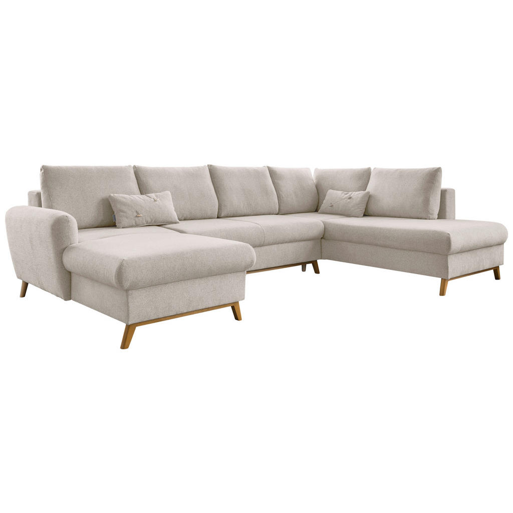 Wohnlandschaft Scandic Lagom Beige U: 157x312x202 Cm