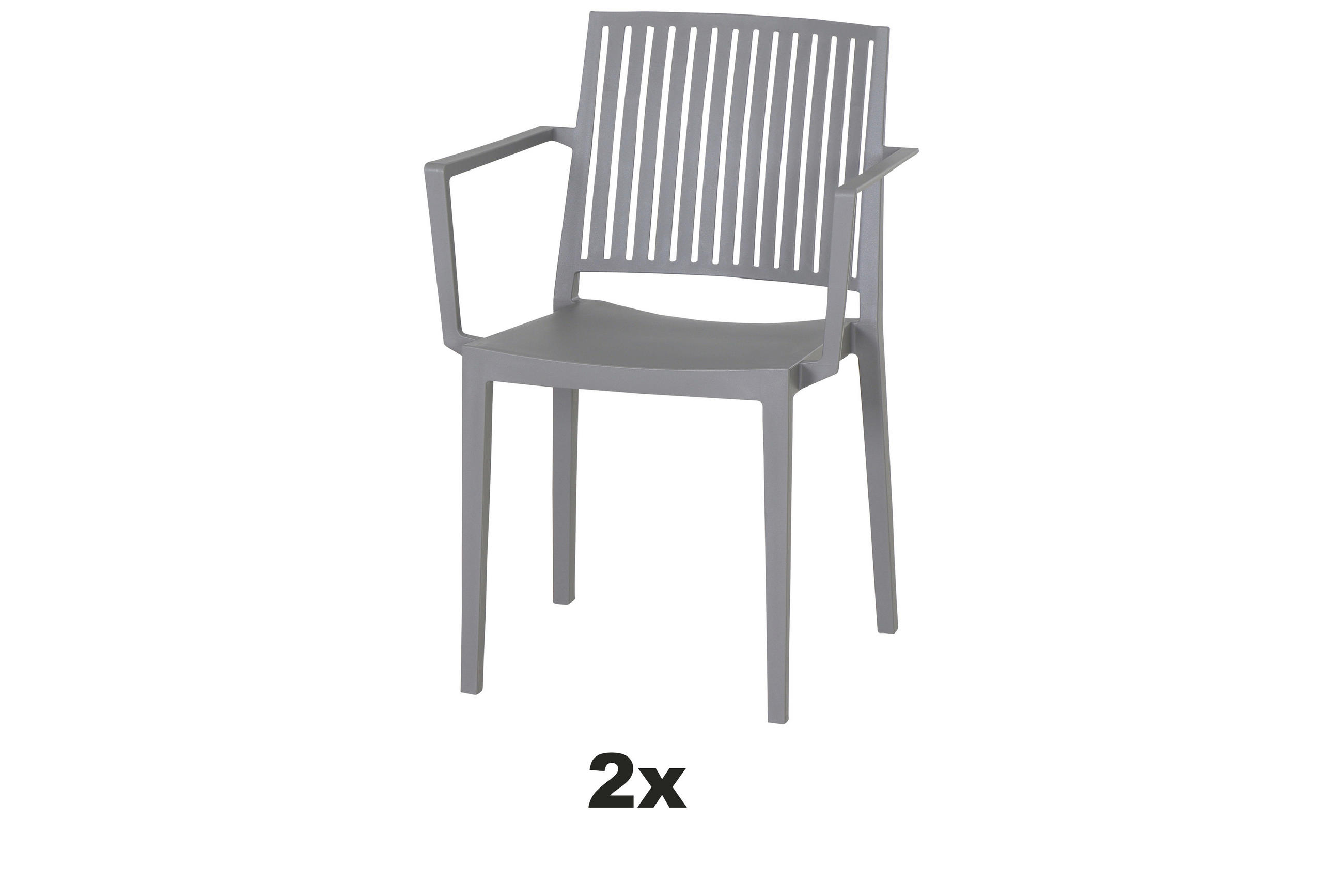 Siena Garden Stapelstuhl Grau 57x80x56 cm