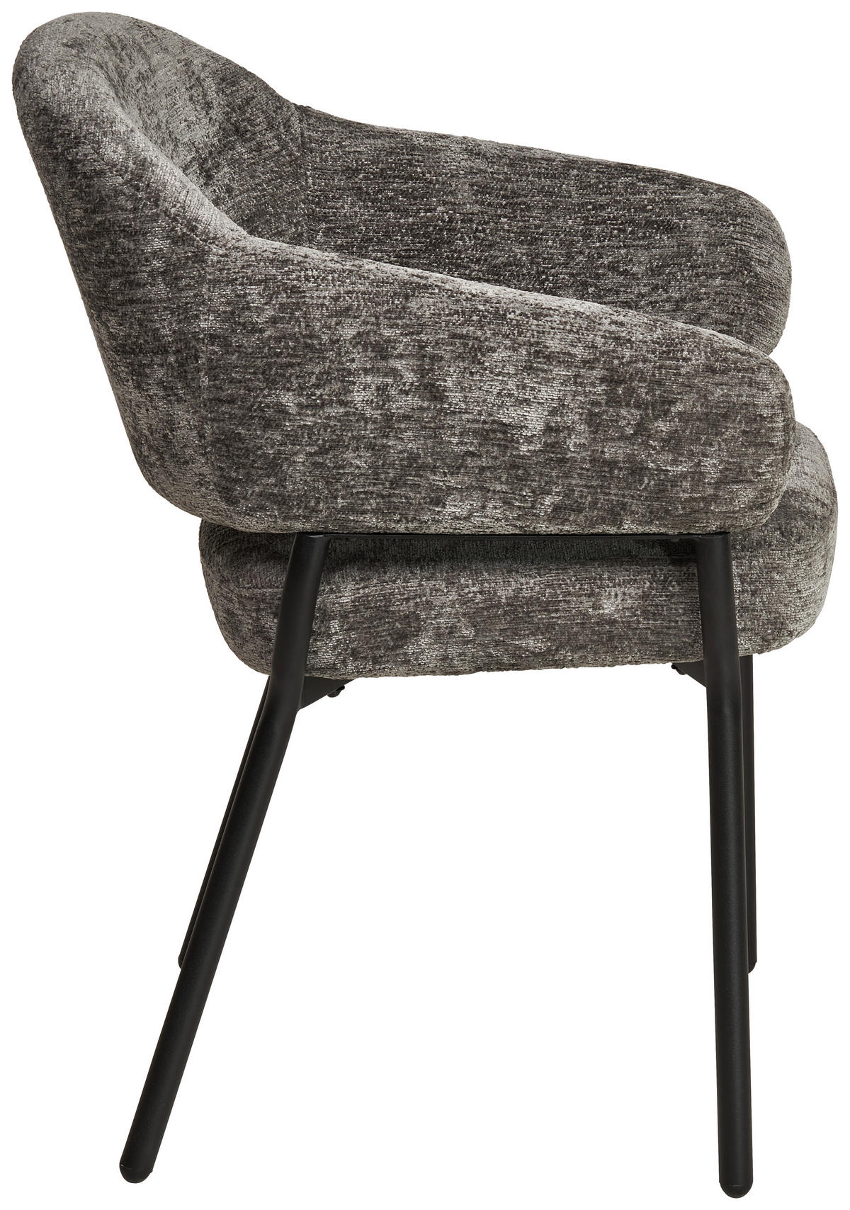 ARMLEHNSTUHL  in Eisen Mikrofaser  - Anthrazit/Schwarz, KONVENTIONELL, Holz/Textil (60/80/62cm) - MID.YOU