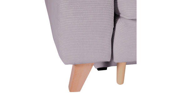 ECKSOFA Grau Cord  - Buchefarben/Grau, Design, Holz/Textil (271/165cm) - Carryhome