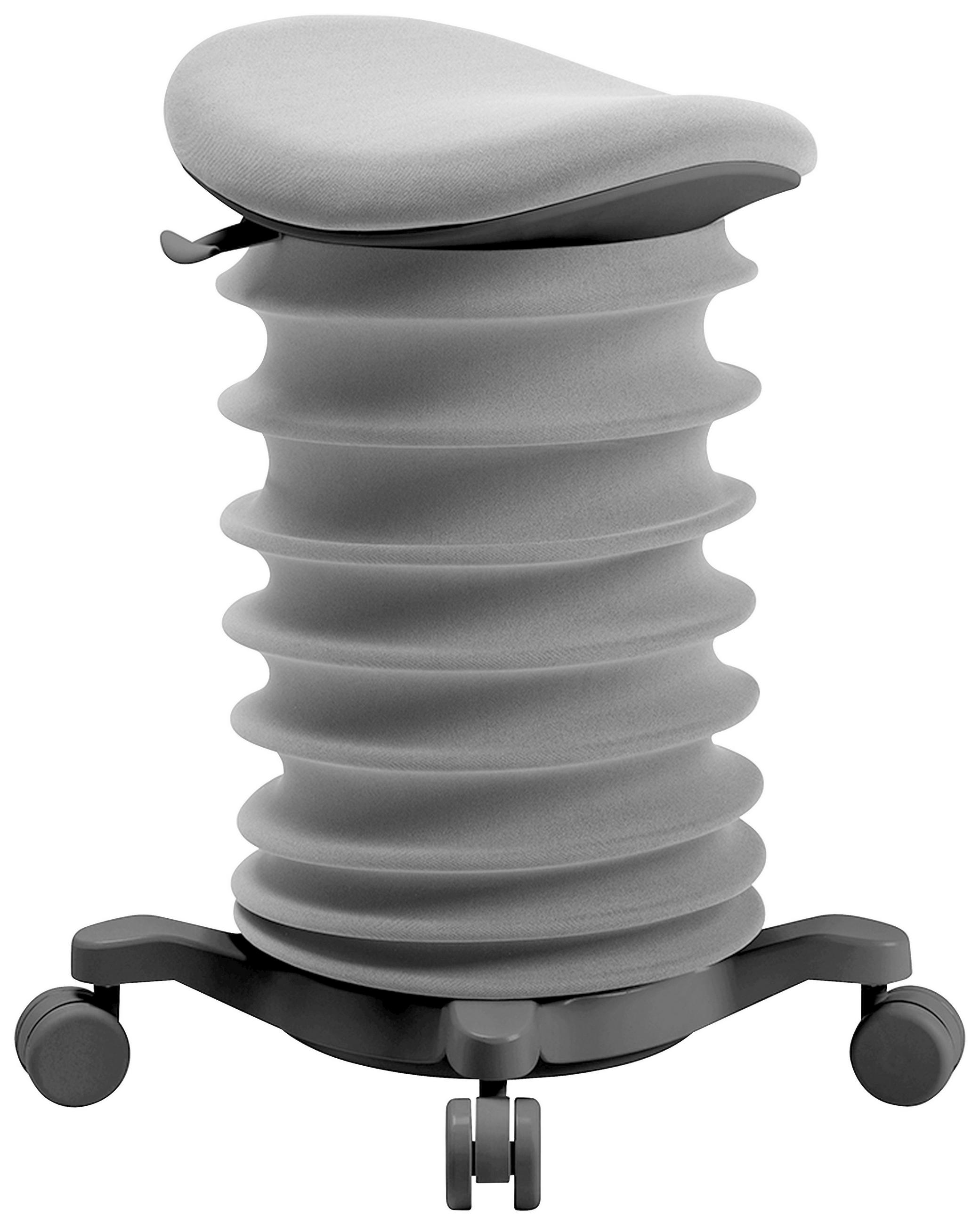 BÜROHOCKER Anthrazit, Schwarz  - Anthrazit/Schwarz, Design, Kunststoff/Textil (37,5/58-70/36cm) - Topstar