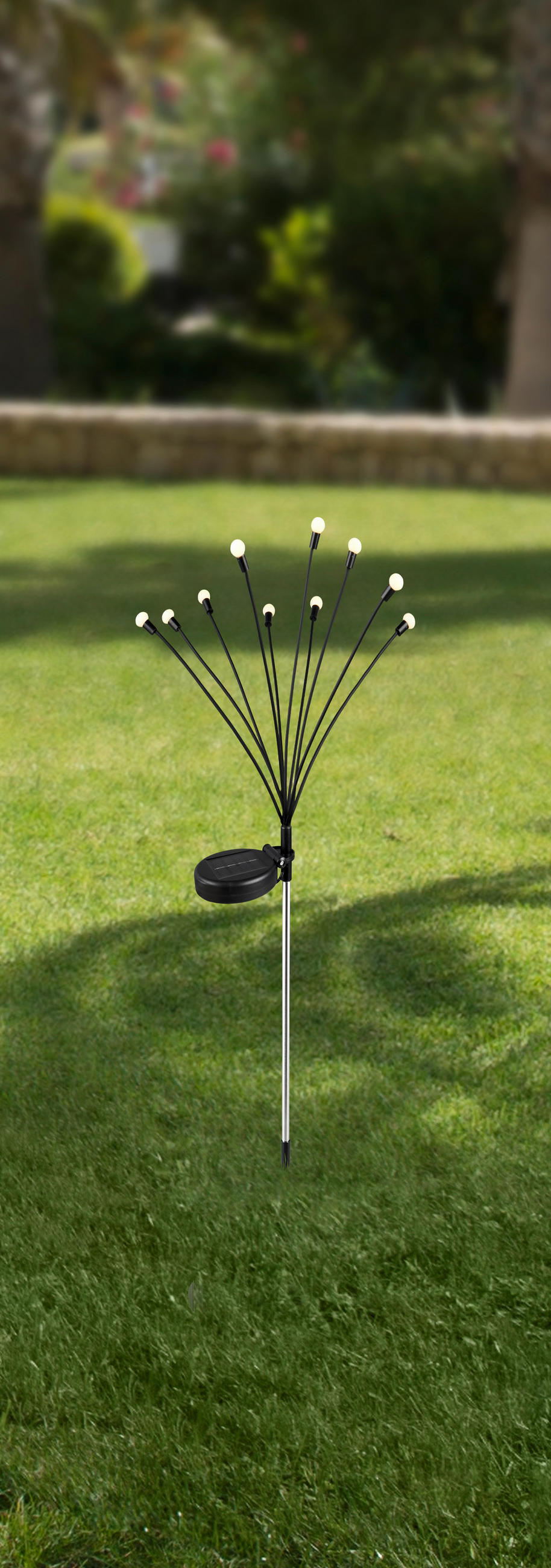 SOLCELLSLAMPA 8,5/5/74 cm   - silver/svart, Trend, metall/plast (8,5/5/74cm) - Ambia Garden