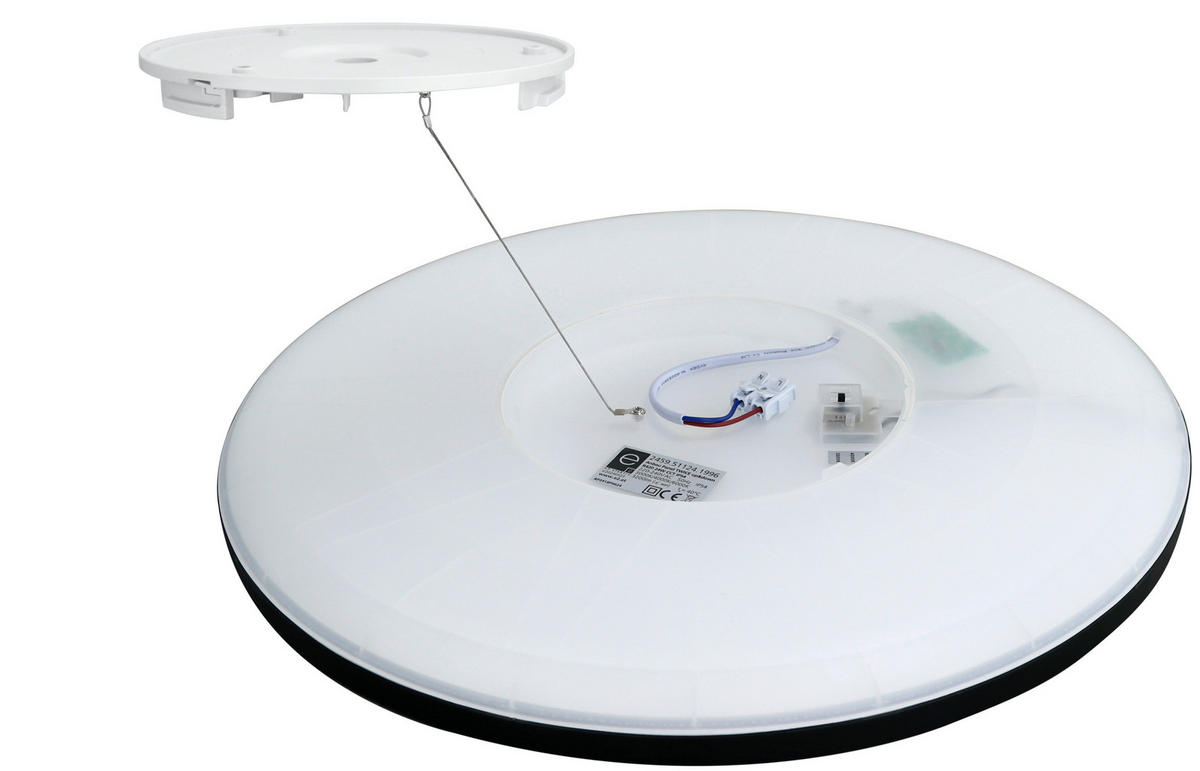 LED-DECKENLEUCHTE TWICE up&down 42/2,9 cm  - Schwarz, Design, Kunststoff (42/2,9cm)