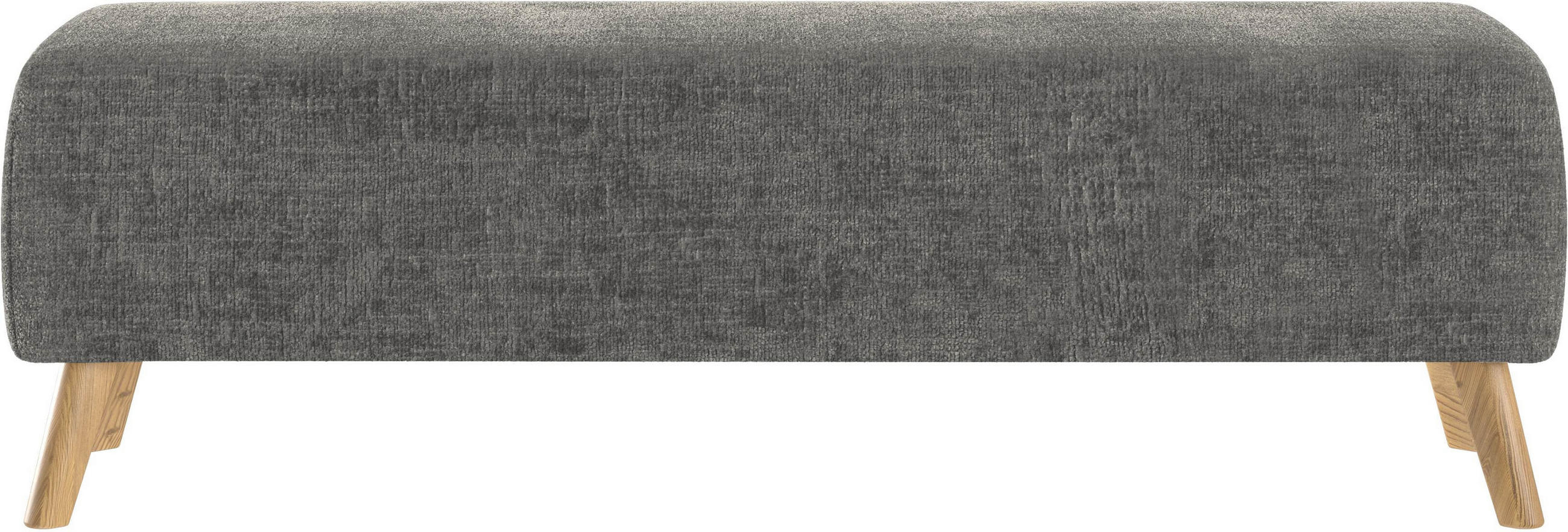 Thumbnail - Esposa Bettbank, Dunkelgrau, Textil, Holz, Eiche, vollmassiv, 145x45x48 cm, Wohnzimmer, Hocker, Sitzhocker
