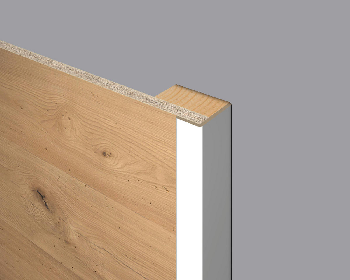 Winkelleiste weiß - Weiß, Design, Naturmaterialien (240/2.2/4.5cm) - Egger Holzwerkstoffe
