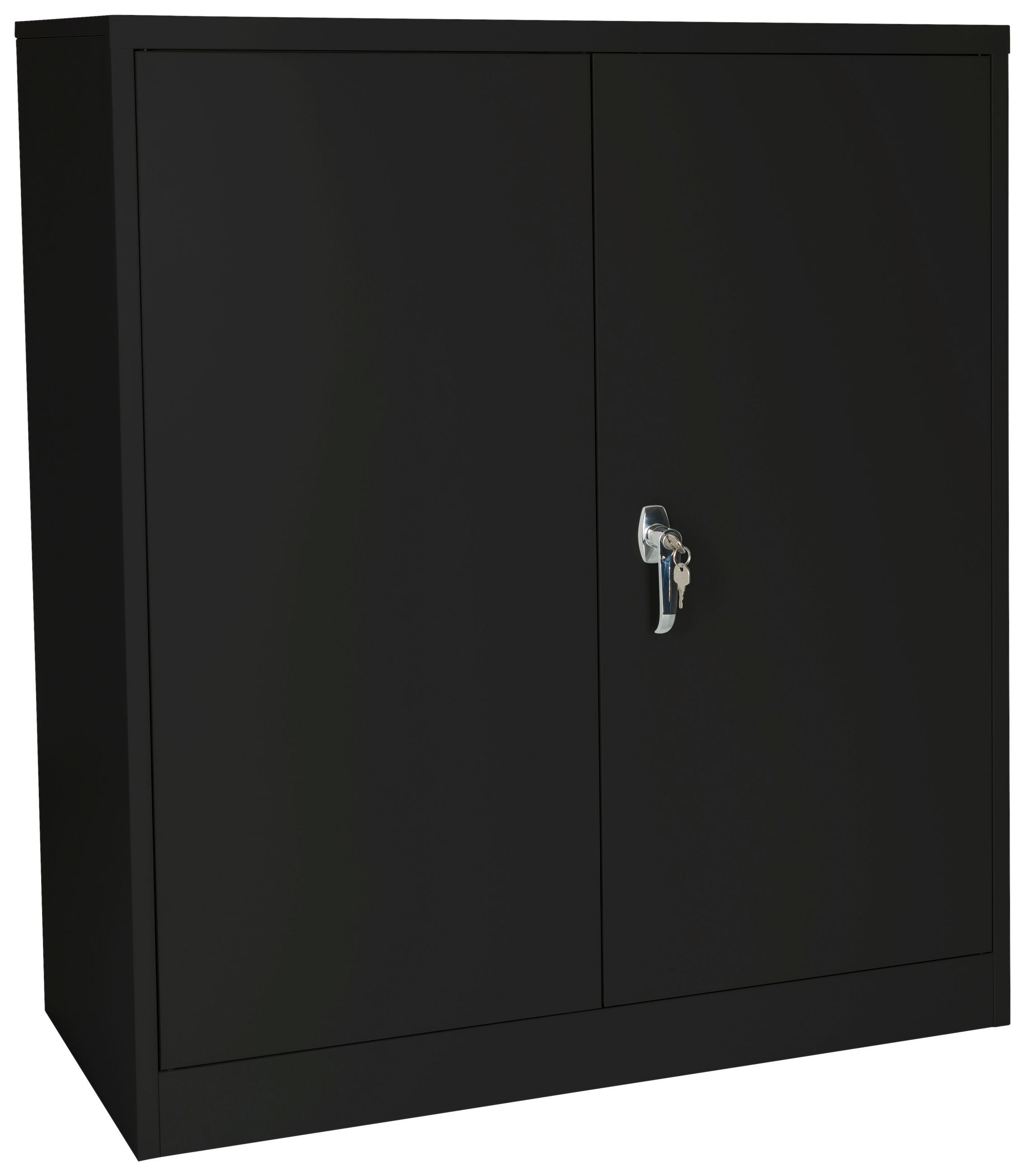 AKTENSCHRANK Schwarz  - Schwarz, Basics, Metall (90/105/40cm) - MID.YOU