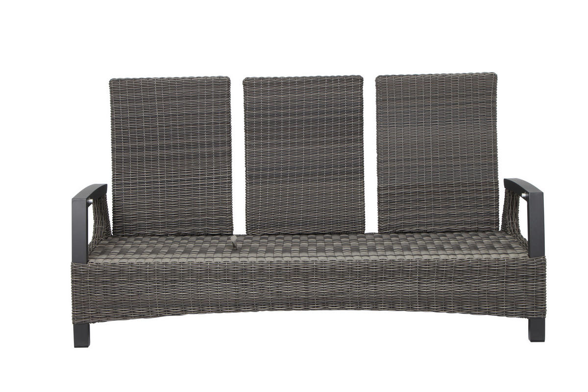 LOUNGEGARNITUR 4-teilig   72/206/103 cm Aluminium  - Grau, Basics, Keramik/Kunststoff (72/206/103cm) - Siena Garden