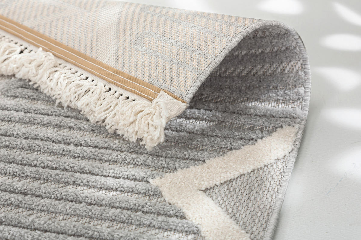 WEBTEPPICH 133/190 cm Summer Grau rechteckig  - Grau, Basics, Kunststoff/Textil (133/190cm) - Schöner Wohnen