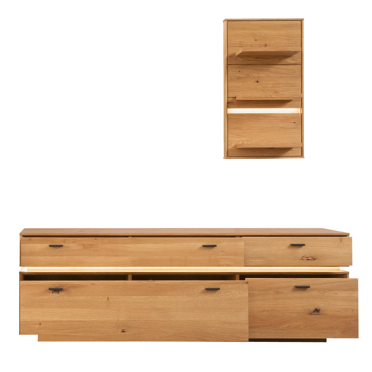 HYLLKOMBINATION  i skogsek  276/202/51 cm  - skogsek/antracit, Natur, metall/trämaterial (276/202/51cm) - MID.YOU