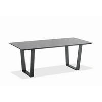 GARTENTISCH Kunststoff Anthrazit, Grau rechteckig  - Anthrazit/Grau, Design, Kunststoff/Metall (160/95/76cm)