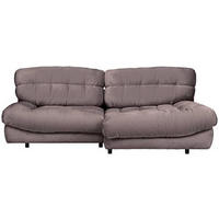 HÖRNSOFFA i plysch lerfärgad  - lerfärgad/svart, Klassisk, textil/plast (265/170cm) - MID.YOU