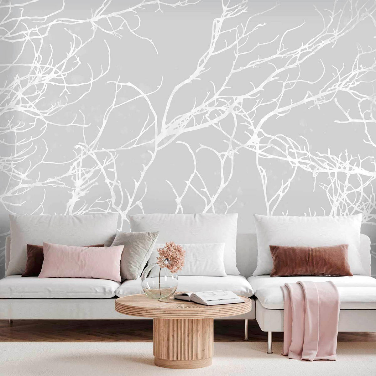 FOTOTAPETE  - Hellgrau/Weiß, LIFESTYLE, Textil (250/175cm) - artgeist